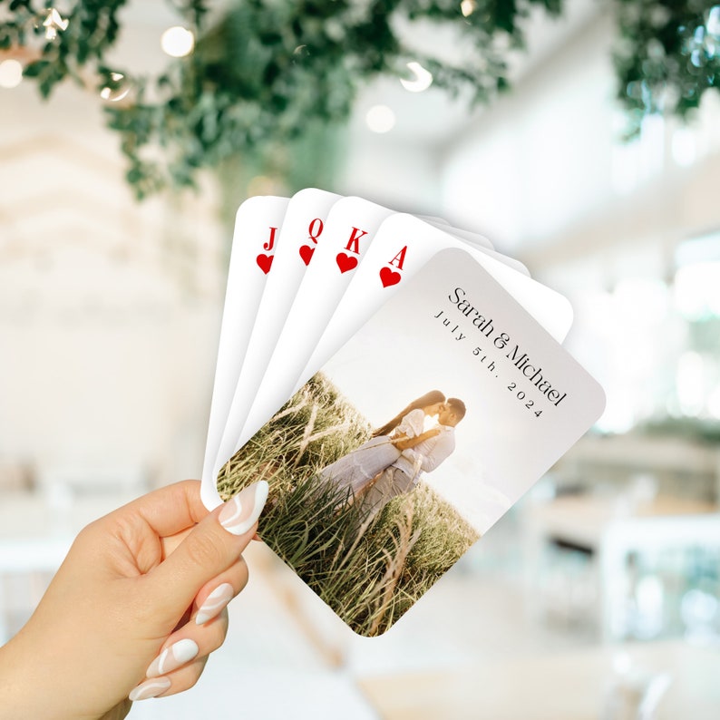 Wedding Guest Book Alternative, Personalised Playing Cards as Custom ...