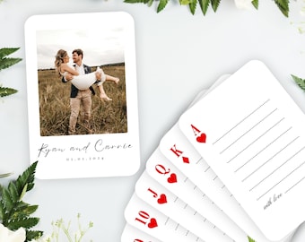 Hochzeitsgästebuch Alternative, personalisierte Spielkarten als individuelles Hochzeitsgästebuch, leere Spielkarten, benutzerdefinierte Fotospielkarten
