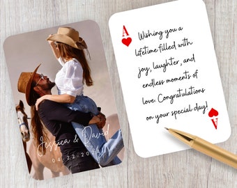 Hochzeitsgästebuch Alternative, personalisierte Spielkarten als individuelles Hochzeitsgästebuch, leere Spielkarten, benutzerdefinierte Fotospielkarten