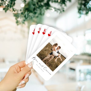 Hochzeitsgästebuch Spielkarten, Personalisierte Spielkarten als individuelles Hochzeitsgästebuch, Blanko Spielkarten, Benutzerdefinierte Fotospielkarten