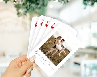 Hochzeitsgästebuch Spielkarten, Personalisierte Spielkarten als individuelles Hochzeitsgästebuch, Blanko Spielkarten, Benutzerdefinierte Fotospielkarten