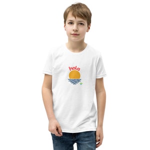 Spanisches T-Shirt für Kinder, Hola Shirt, Kurzarm T-Shirt, Kinder Sprachen lernen, zweisprachiges Geschenk