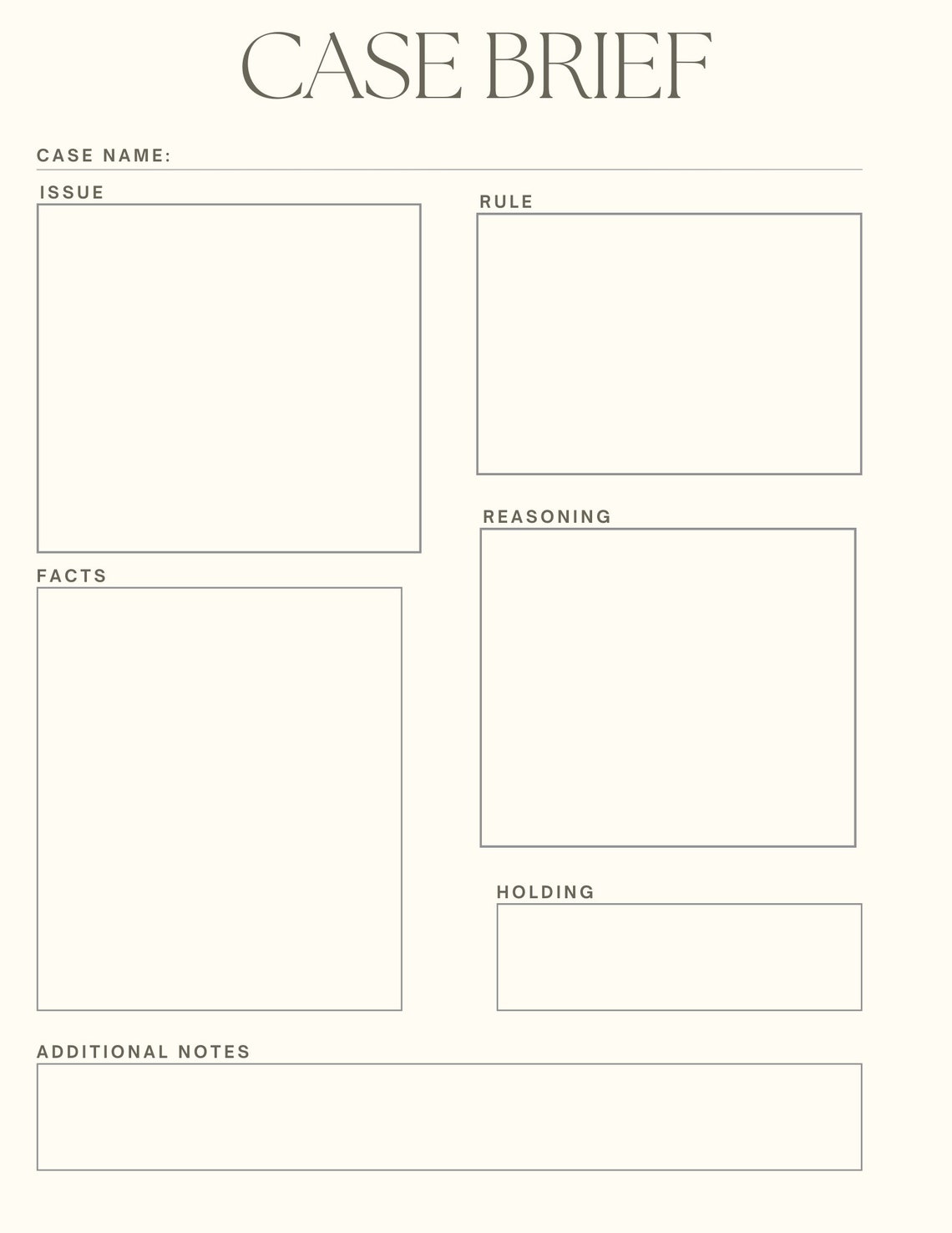 Law School Case Brief & Law School Notes Template Bundle Etsy