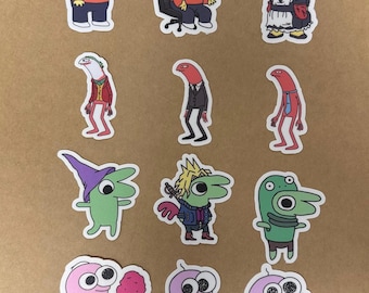 Fun Smiling Friends Stickers, Set Of 3's