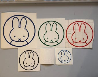 Miffy Bunny Circle Decal
