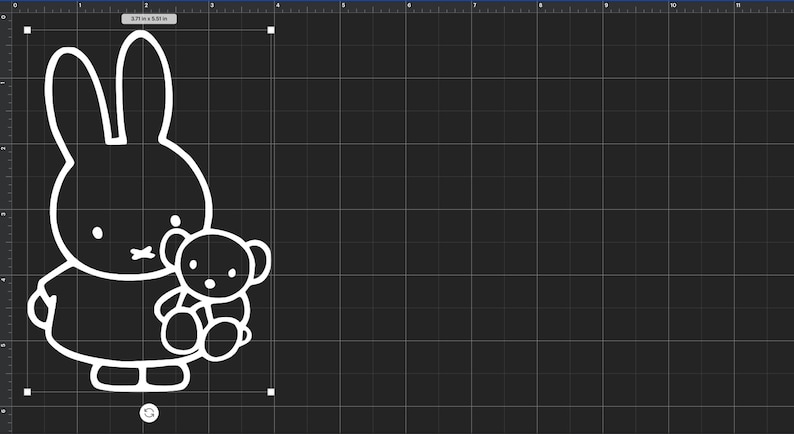 Cute Bunny Miffy Holding Teddy Bear Decal image 3