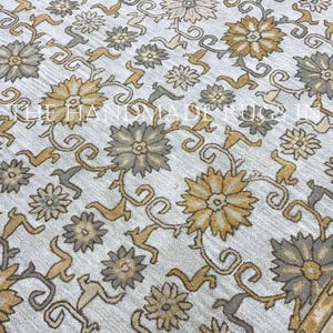Beige Hand Tufted Wool Rug, Traditional Oriental Area Rug, Persian Style Carpet, Neutral Living Room Wool Rug Home Decor image 3