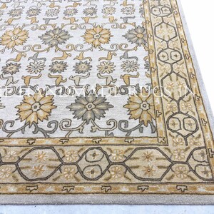 Beige Hand Tufted Wool Rug, Traditional Oriental Area Rug, Persian Style Carpet, Neutral Living Room Wool Rug Home Decor image 2