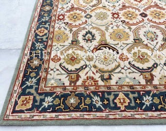 Hand Tufted Wool Area Rug, Persian Style Oriental Carpet for Bedroom