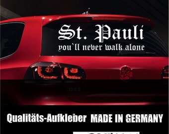 St.Pauli Soccer Fan You'll Never Walk Alone Decal Sticker Sankt Pauli Soccer