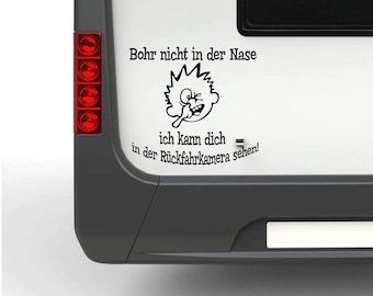 Bohr Nicht in der Nase lustiger Spruch Hochwertiger Wohnmobil Aufkleber Camper Wohnwagen Womo Mobile Home Camping