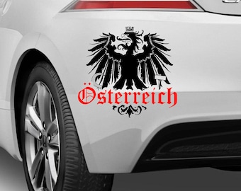 Österreich Bundesadler Aufkleber Austria Autoaufkleber Profi-Folie Wohnmobil Laptop Wandtattoo Adler Tirol Sticker Decal ohne Hintergrund