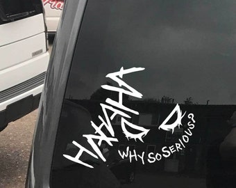 Ha Ha ha Lache Joker grinsen Gesicht Aufkleber Autoaufkleber,Wandtattoo Profi-Qualität  Aufkleber Autoaufkleber Sticker Decal