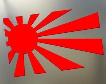 Rising Sun JDM Sonne Japan 20cm Aufkleber Sticker Decal aus Hochleistungsfolie Aufkleber Autoaufkleber Tuningaufkleber Racingaufkleber