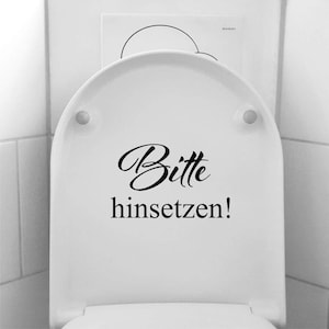 Bella scritta Si prega di sedersi circa 25 cm adesivo adesivo per WC divertente qualità professionale senza sfondo decorazione coperchio del water