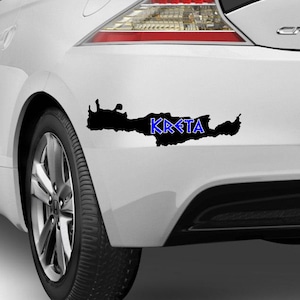 Kreta Aufkleber Insel Griechenland Sticker Umriss Herz Greece Karte Typ2 Autoaufkleber Athen