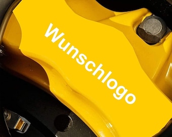 4 xWunschlogo/ Wunschname für Bremsen Bremsenaufkleber Autoaufkleber  Auto Tuning Aufkleber Hitzefest