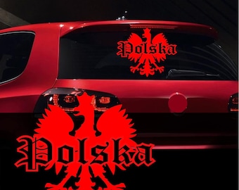 Polska pologne aigle polonais aigle autocollant voiture autocollant sans fond mur vitre peinture qualité professionnelle pologne