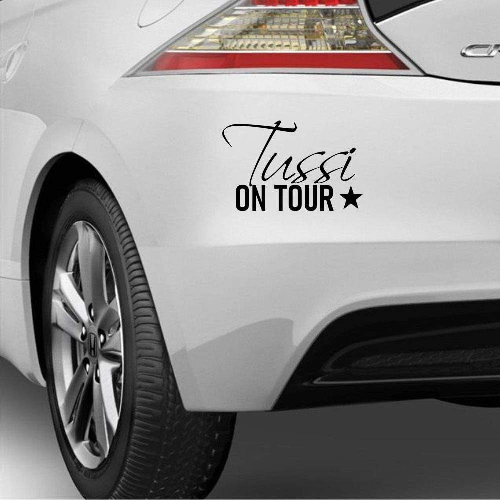 Lettering Tussi on Tour With Star Sticker Car Sticker Professional