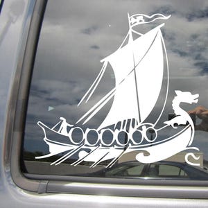 Vikingboot sticker, sticker, decal, autosticker, UV- en autowasstraatbestendig, professionele kwaliteit