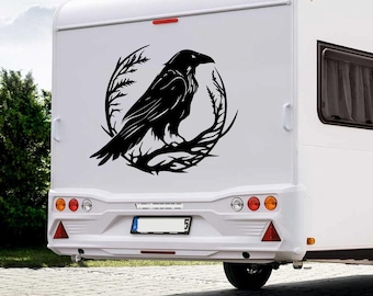 Odins Raven Rune Circle Vinyl Decal