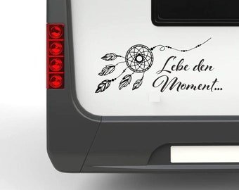 Schöner Spruch Lebe den Moment mit Traumfänger Sticker Aufkleber Pegatina Promotion