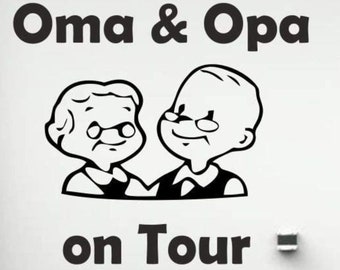 Oma&Opa on Tour lustige Seniorenca Hochwertiger Wohnmobil Aufkleber Camper Wohnwagen Womo Mobil Pegatina Promotion