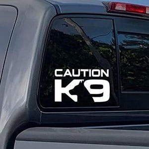 Varning K9 Hundklistermärken, Valbar Storlek & Färg Dekal