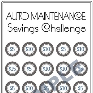 A6 250 Dollar | Autowartung | Briefumschläge Challenge | SOFORTIGER DOWNLOAD | Sinkgelder | Sparen | PDF | Einsatz in Kassenbuch |
