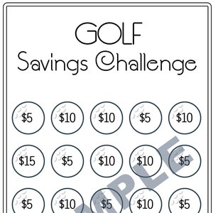 A6 250 Dollar | Golf | Briefumschläge Challenge | SOFORTIGER DOWNLOAD | Sinkgelder | Sparen | PDF | Einsatz in Kassenbuch |