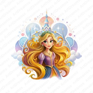 Princess Rapunzel Clipart, Cute Rapunzel, Tangled PNG, Disney Princess, High Quality