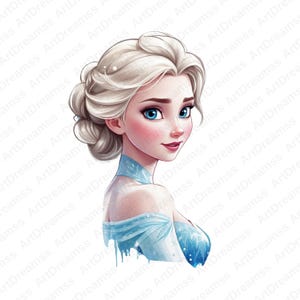 Frozen Elsa Clipart PNG, Princess Elsa Digital, Elsa Frozen, Elsa T-Shirt Design, High Quality