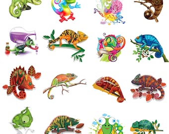 Chameleon Clipart PNG, Cute Chameleon, Chameleon Transparent, Cartoon Chameleon, High Quality