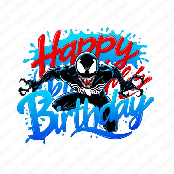 ヴェノムのクリップアート、ヴェノムのPNG、マーベルの誕生日