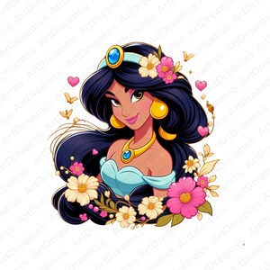 Princess Jasmine Clipart, Jasmine PNG, Cute Princess, Disney Princess, High Quality