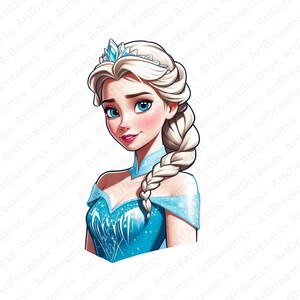 Frozen Elsa Clipart PNG, Princess Elsa Digital, Elsa Frozen, Elsa T-Shirt Design, High Quality