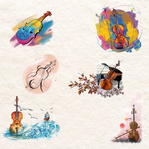Violin PNG, Musical instruments PNG, Music Digital, music Art,  High Quality
