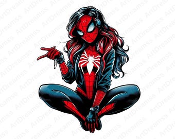 Spiderman Clipart, Lady Superhero PNG, Avengers, Spiderman Woman, High Quality