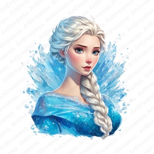 Frozen Elsa Clipart PNG, Princess Elsa Digital, Elsa Frozen, Elsa T-Shirt Design, High Quality