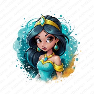 Princess Jasmine Clipart, Jasmine Png, Cute Princess, Jasmine Digital Print, High Quality