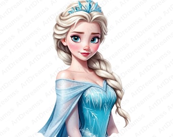 Frozen Elsa Clipart PNG, Princess Elsa Digital, Elsa Frozen, Elsa T-Shirt Design, High Quality