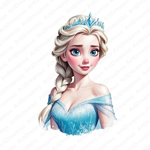 Frozen Elsa Clipart PNG, Princess Elsa Digital, Elsa Frozen, Elsa T-Shirt Design, High Quality