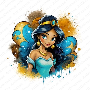 Princess Jasmine Clipart, Jasmine Png, Cute Princess, Jasmine Digital Print, High Quality