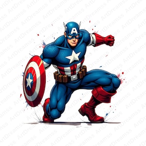 Captain America Clipart, Marvel, Captain America PNG, Superhjälte, Transparent, Hög kvalitet