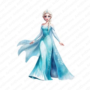Frozen Elsa Clipart PNG, Princess Elsa Digital, Elsa Frozen, Elsa T-Shirt Design, High Quality