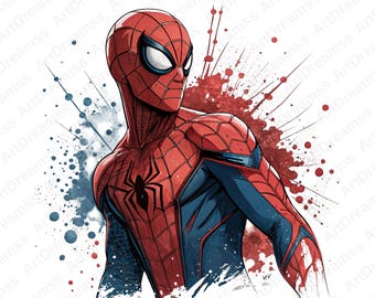 Spiderman Clipart, Superhero PNG, Avengers, Spiderman Splash, High Quality