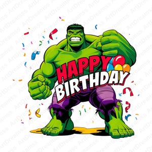 Hulk Cipart, Hulk PNG, Fajny Hulk, Wszystkiego najlepszego z okazji urodzin, Superbohater, Marvel, Avengers, Wysoka jakość