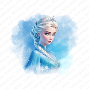 Elsa Clipart PNG, Elsa Princess Digital, Elsa Heart Design, Elsa Frozen, Elsa T-Shirt Design, High Quality