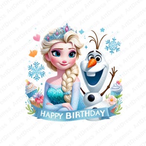 Clipart PNG di Frozen Elsa, Principessa Elsa e Olaf, Elsa Frozen, Design di Buon Compleanno, Alta Qualità