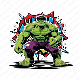 Hulk Cipart, Hulk PNG, Cool Hulk, Super Hero, Hulk Splash Style, High Quality